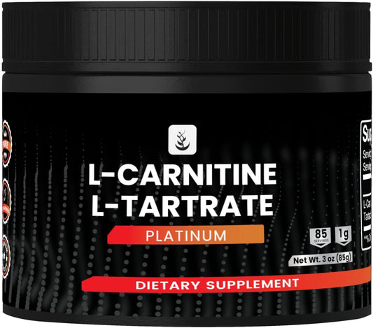 Pure L-Carnitine L-Tartrate Powder - 3 oz - No Fillers or Additives - Always Pure Ingredients