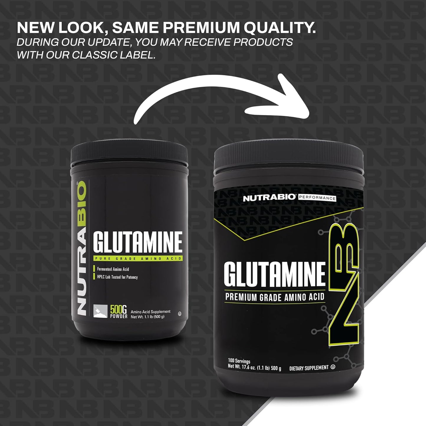 Pure L-Glutamine Powder Supplement - 500 Grams - Ideal for Muscle Recovery - No Additives, Fillers, or Excipients - Amino Acid Formula by NutraBio