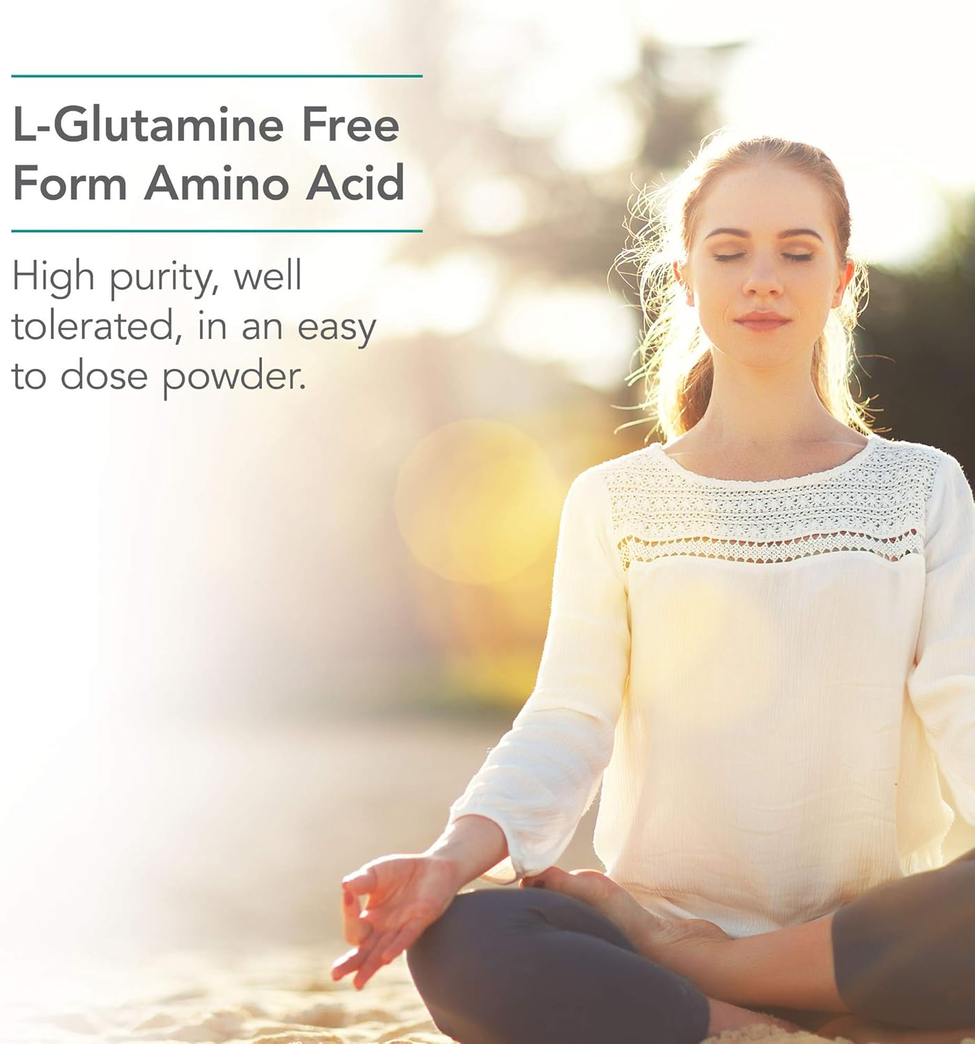 Pure L-Glutamine Powder Supplement for Gut Health - Free Form Amino Acid for Men and Women - 7.1 Ounce Jar by Nutricology