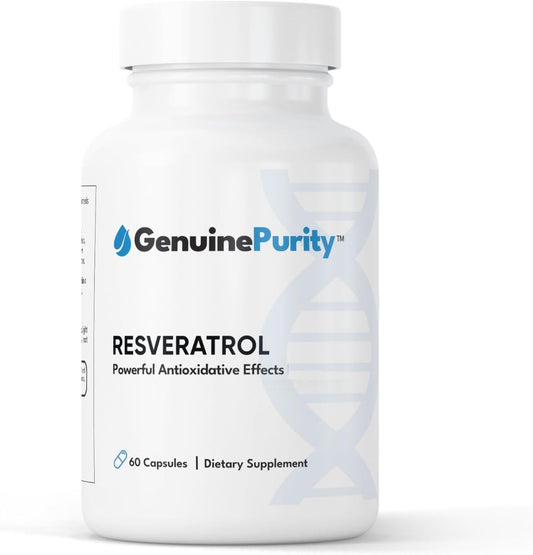 Pure Liposomal Trans-Resveratrol 500mg Capsules | Antioxidant Supplement, Sirtuin Activation | Gluten Free, Vegan, USA Made | 60 Count
