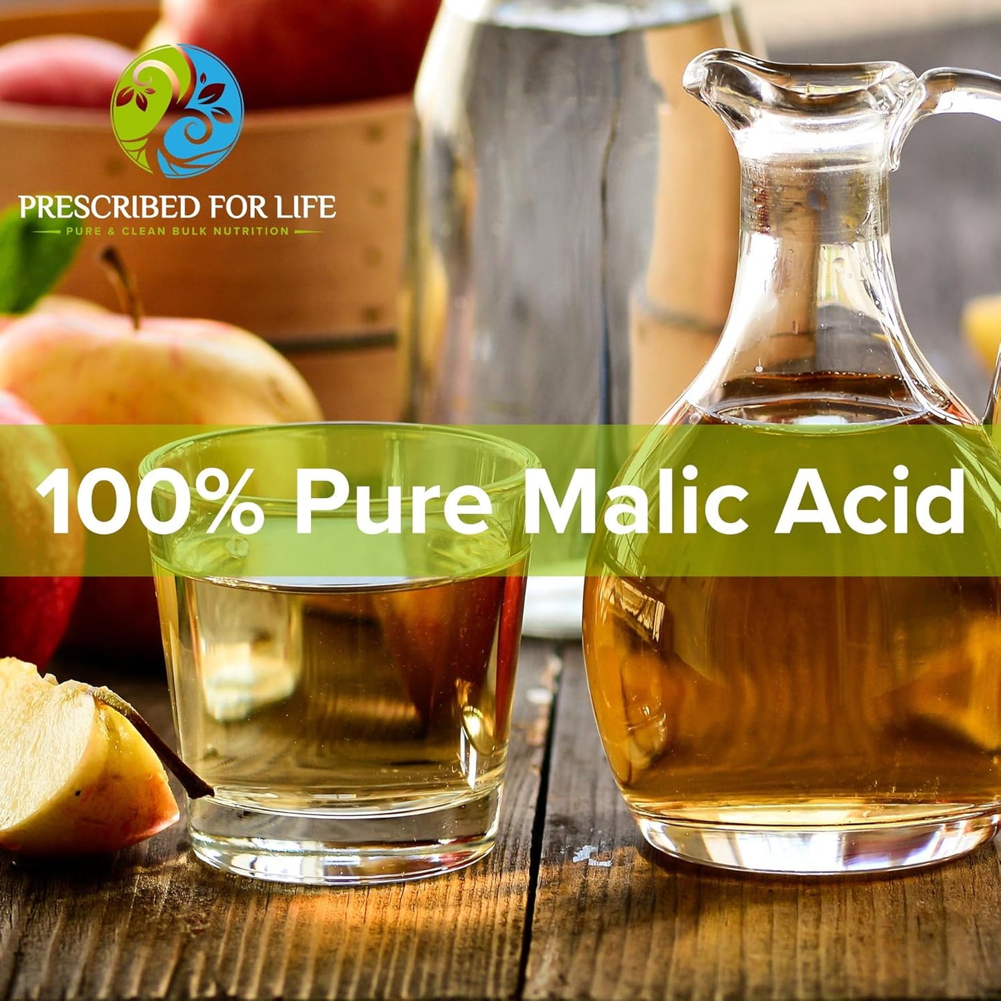Pure Malic Acid Powder - 100% Natural Energy & Endurance Support - Food Grade, Gluten Free, Vegan - 8oz