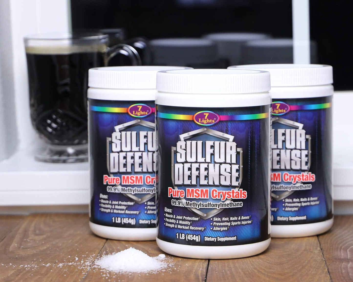 Pure MSM Powder - Organic Sulfur Defense Opti-MSM Crystals - Vegan, Gluten-Free - Immune System & Joint Support