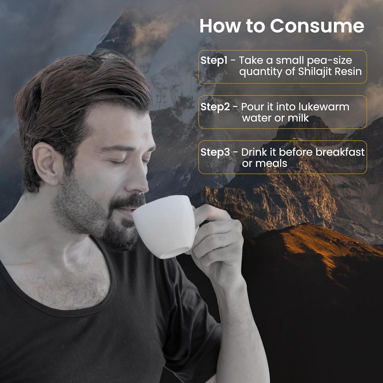 Pure Nutrition Himalayan Shilajit Resin: Natural Energy Booster with 85+ Trace Minerals | 75 Servings - 30g (2 Pack) for Men & Women