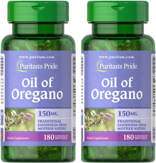 Pure Oil of Oregano Extract Capsules - Twin Pack with 360 Count