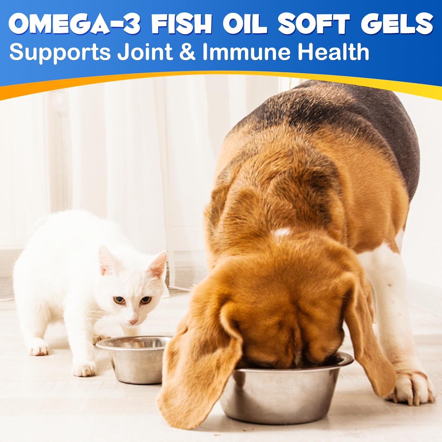 Pure Omega 3 Fish Oil Supplement for Pets, Supports Healthy Skin & Coat, Reduces Shedding, Allergies, and Joint Pain - 120 Capsules