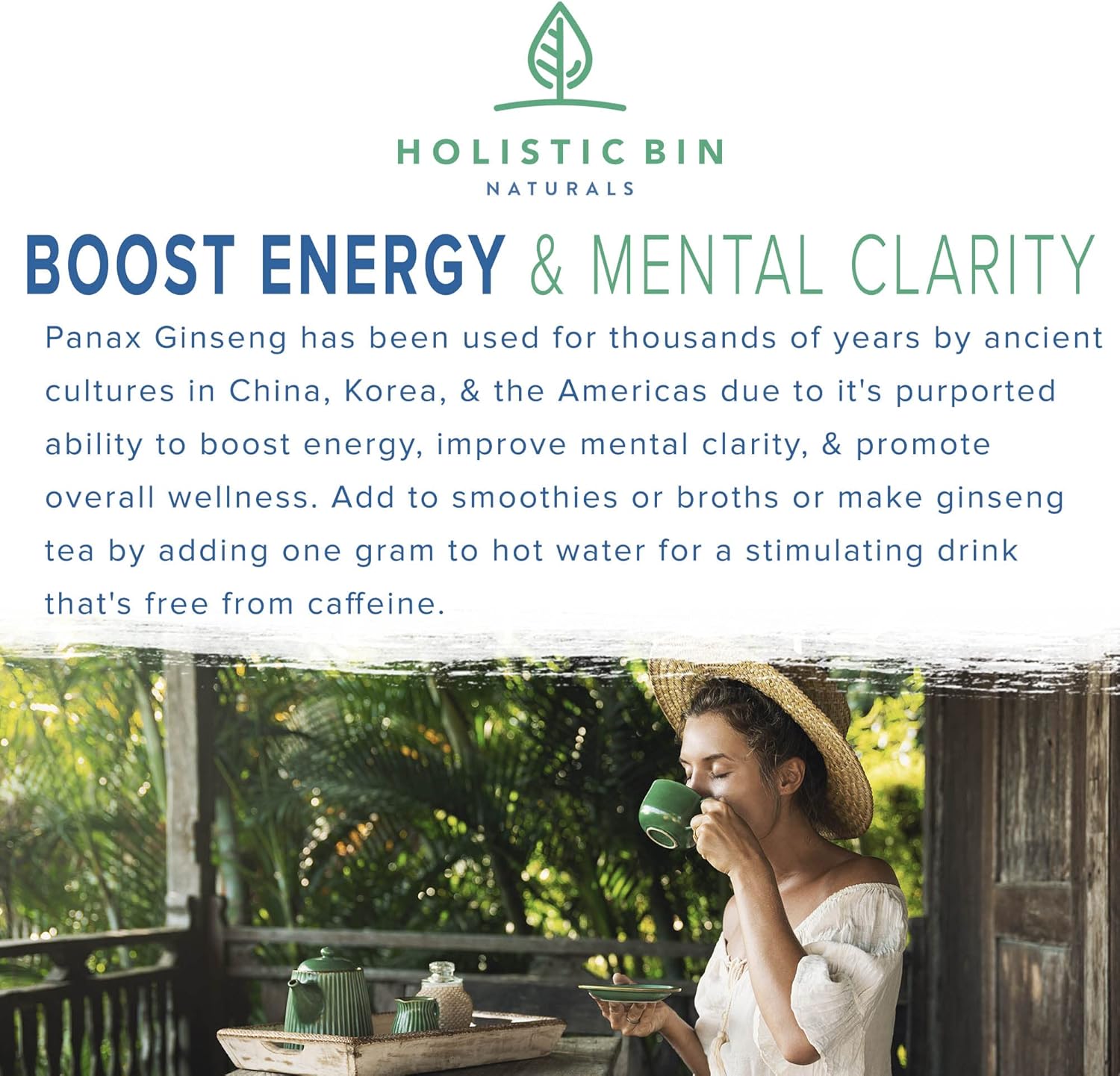 Pure Organic Wild American Ginseng Powder Supplement - 20+ Year Old Roots from Appalachia - No Fillers (25g)