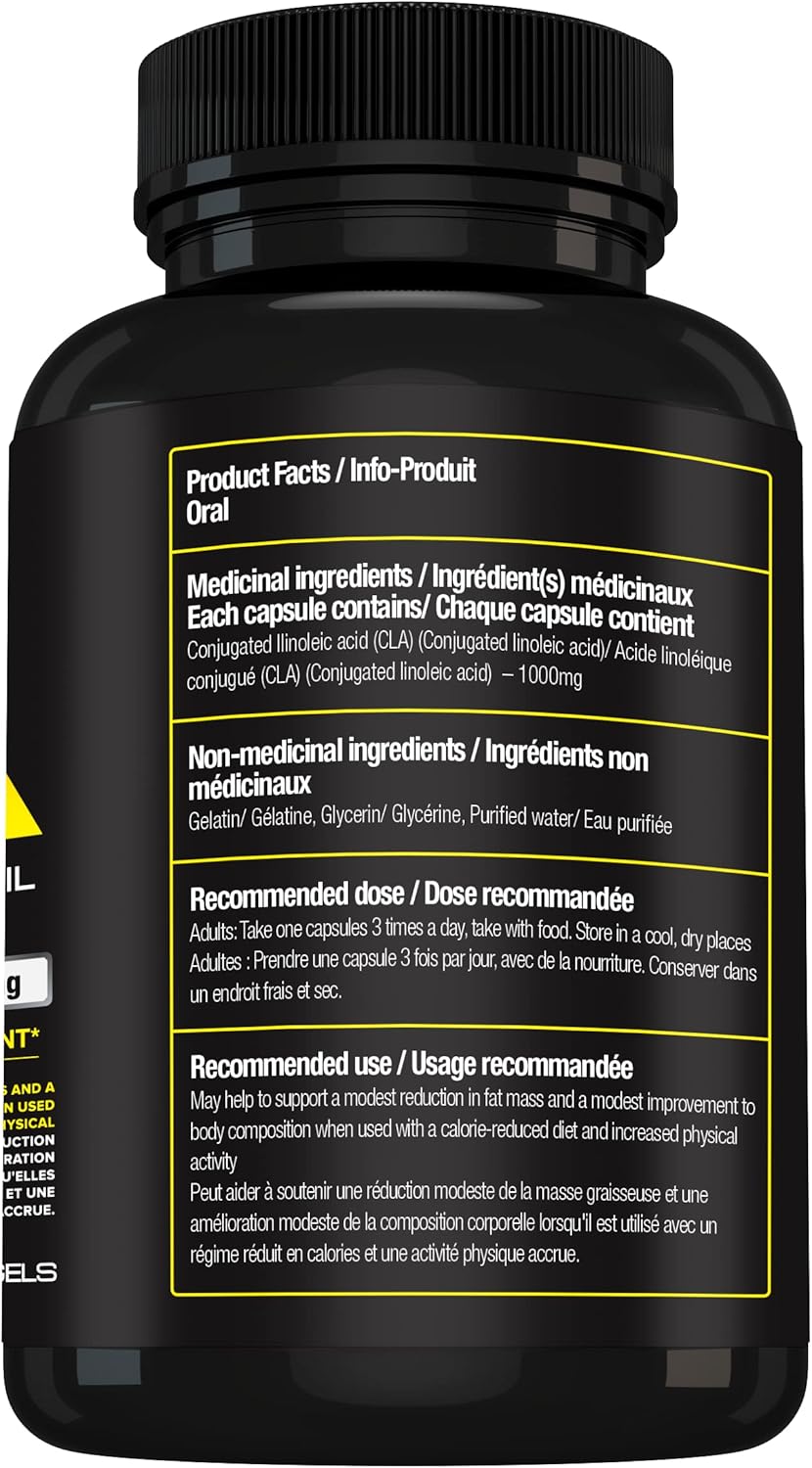 Pure ORPHIC NUTRITION CLA Safflower Oil Supplement - 780mg Non-Stimulant Conjugated Linoleic Acid Softgels for Weight Loss Support - Men & Women - Metabolism Boost - 60 Count