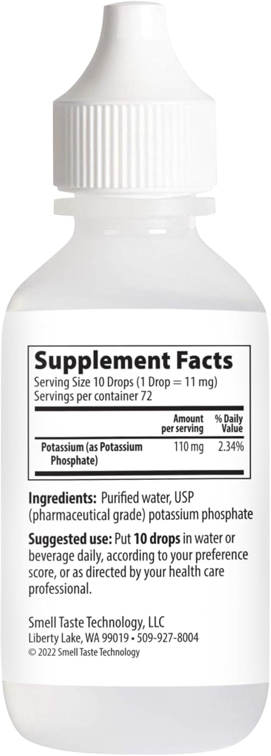 Pure Potassium Liquid Ionic Mineral Supplement: 110mg, 72 Servings, Tasty & Effective