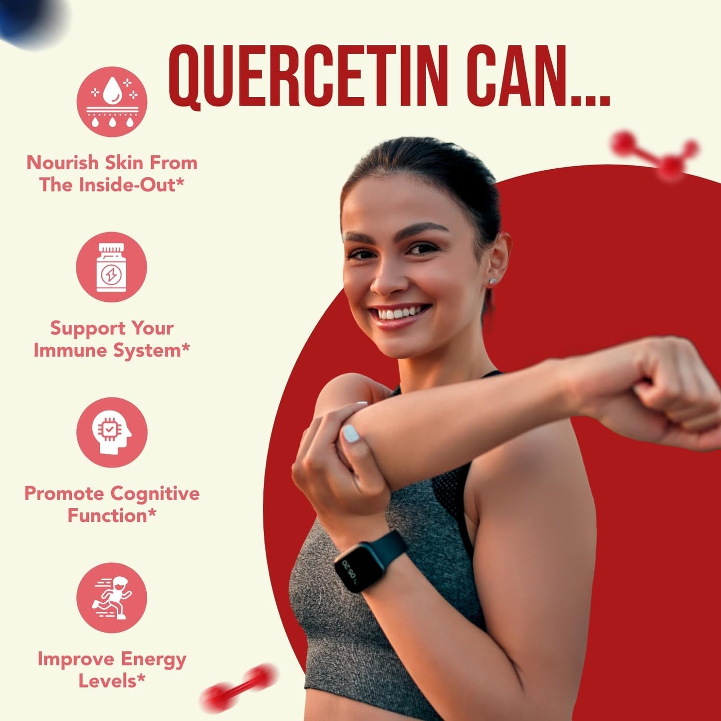 Pure Quercetin 500mg Supplement - 200 Capsules - Cardiovascular Health Support