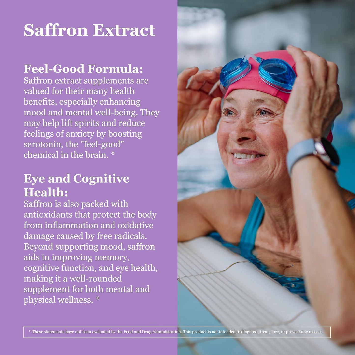 Pure Saffron Extract 88.5mg Capsules - Vegan & Non-GMO - Mood, Energy, Vision Support - 60 Veg Caps