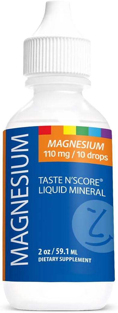 Pure Taste N' Score Magnesium Liquid Ionic Mineral Supplement - 100% Pure - 110mg - 72 Servings