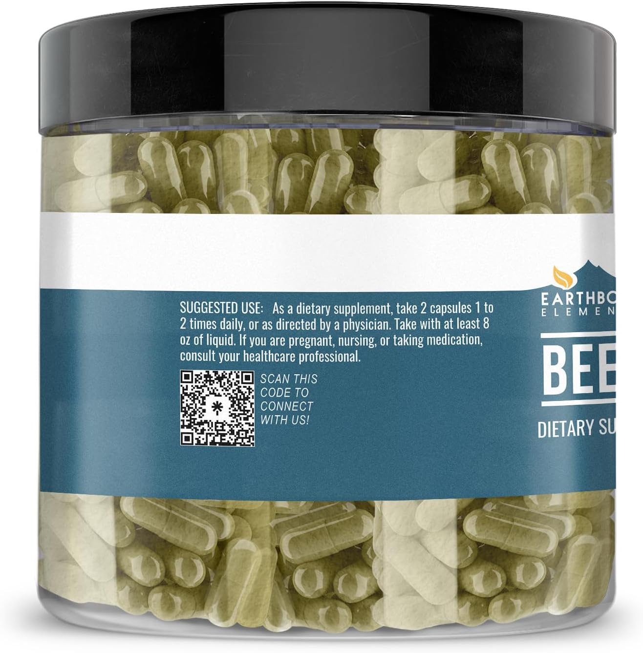 Pure & Undiluted Bee Propolis Capsules - 200 Count by Earthborn Elements, No Additives