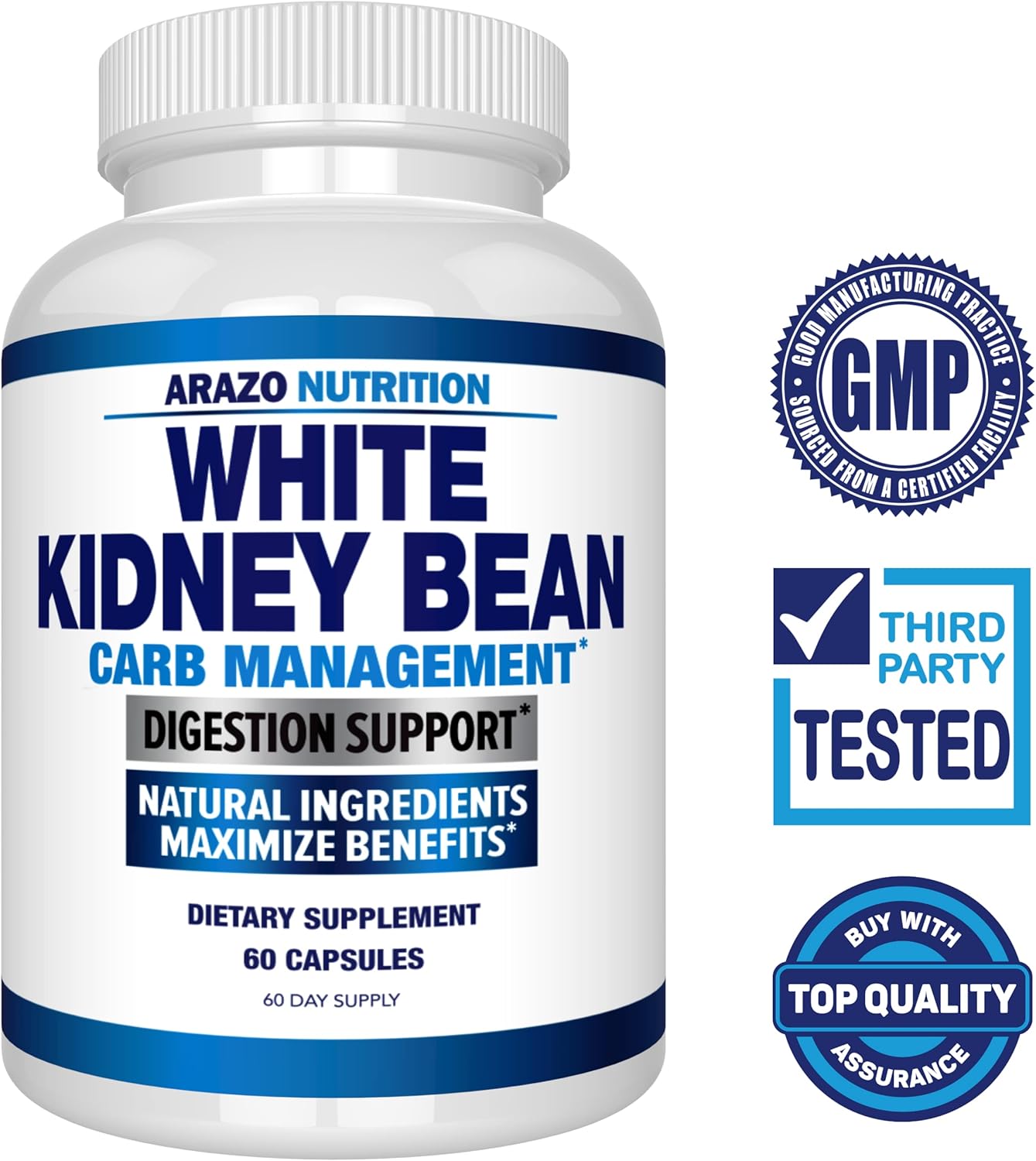 Pure White Kidney Bean Extract - Effective Carb Blocker and Fat Absorber for Weight Management - Stop Carb Absorption