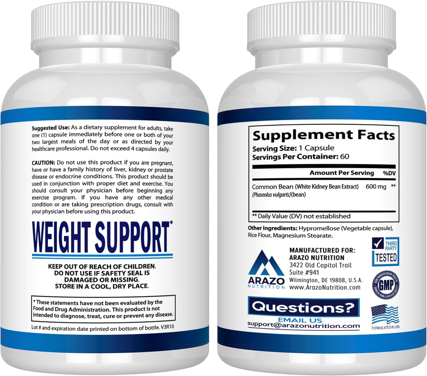 Pure White Kidney Bean Extract - Effective Carb Blocker and Fat Absorber for Weight Management - Stop Carb Absorption