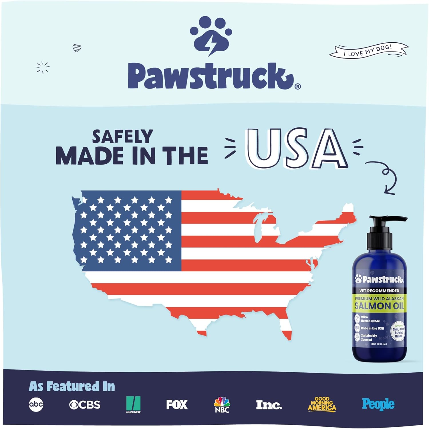 Pure Wild Alaskan Salmon Oil for Dogs & Cats - Omega 3 & 6 Supplement with EPA DHA Fatty Acids for Immune Support