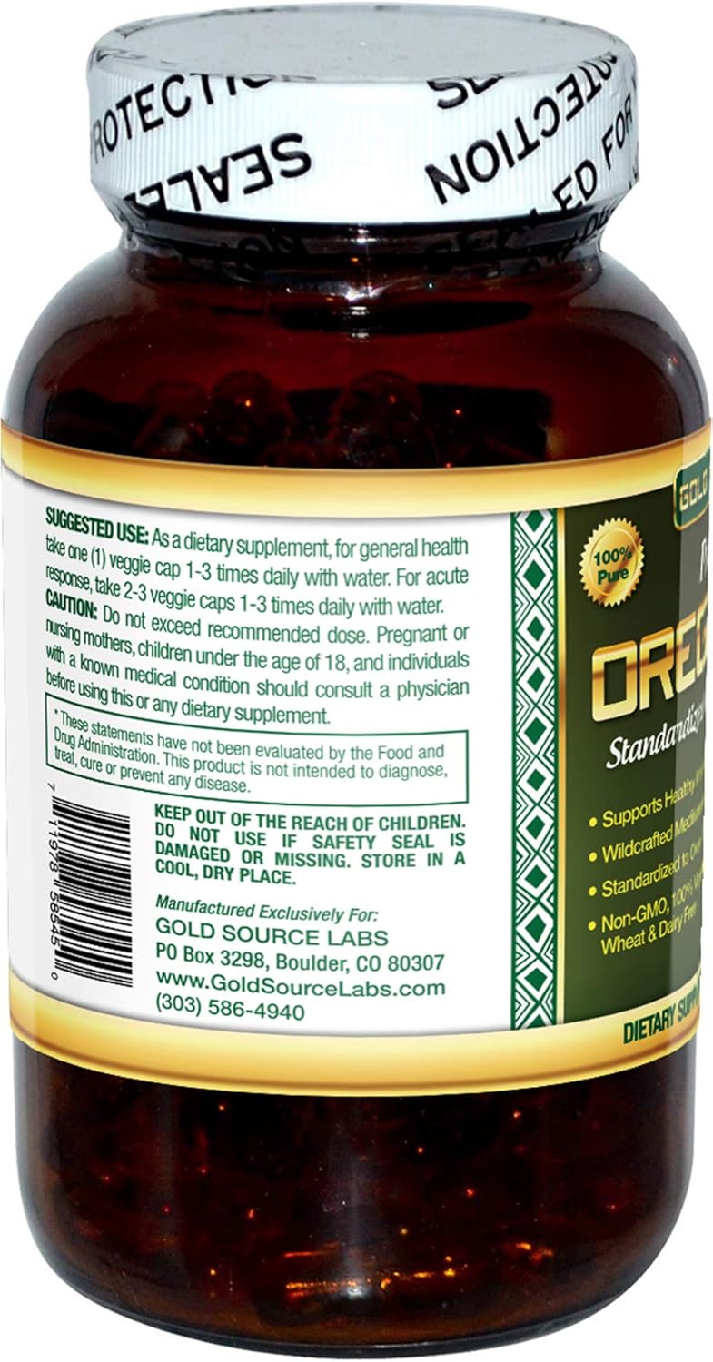 Pure Wild Oregano Oil Capsules - 120 Liquid Veggie Softgels - 70% Carvacrol for Immune Health - Non GMO, Vegan, Gluten Free