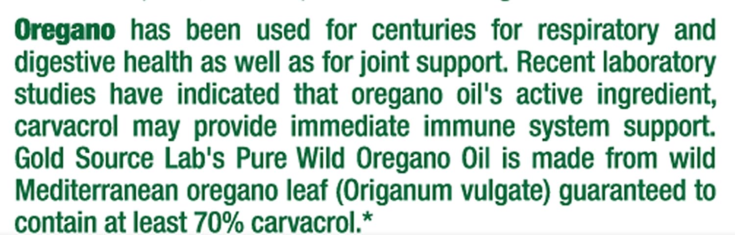 Pure Wild Oregano Oil Capsules - 120 Liquid Veggie Softgels - 70% Carvacrol for Immune Health - Non GMO, Vegan, Gluten Free