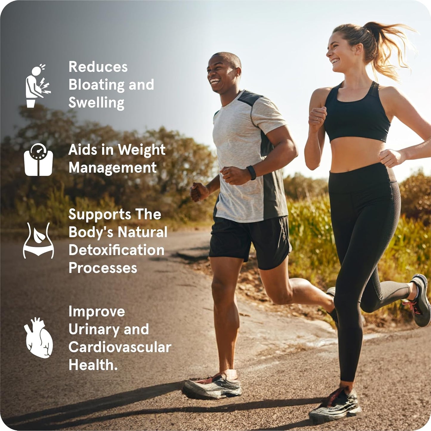 PureRoots Natural Diuretic Water Pills for Swollen Legs & Feet - Caffeine-Free Formula with Biotrim & Dandelion Root - Reduce Water Retention in Legs & Feet