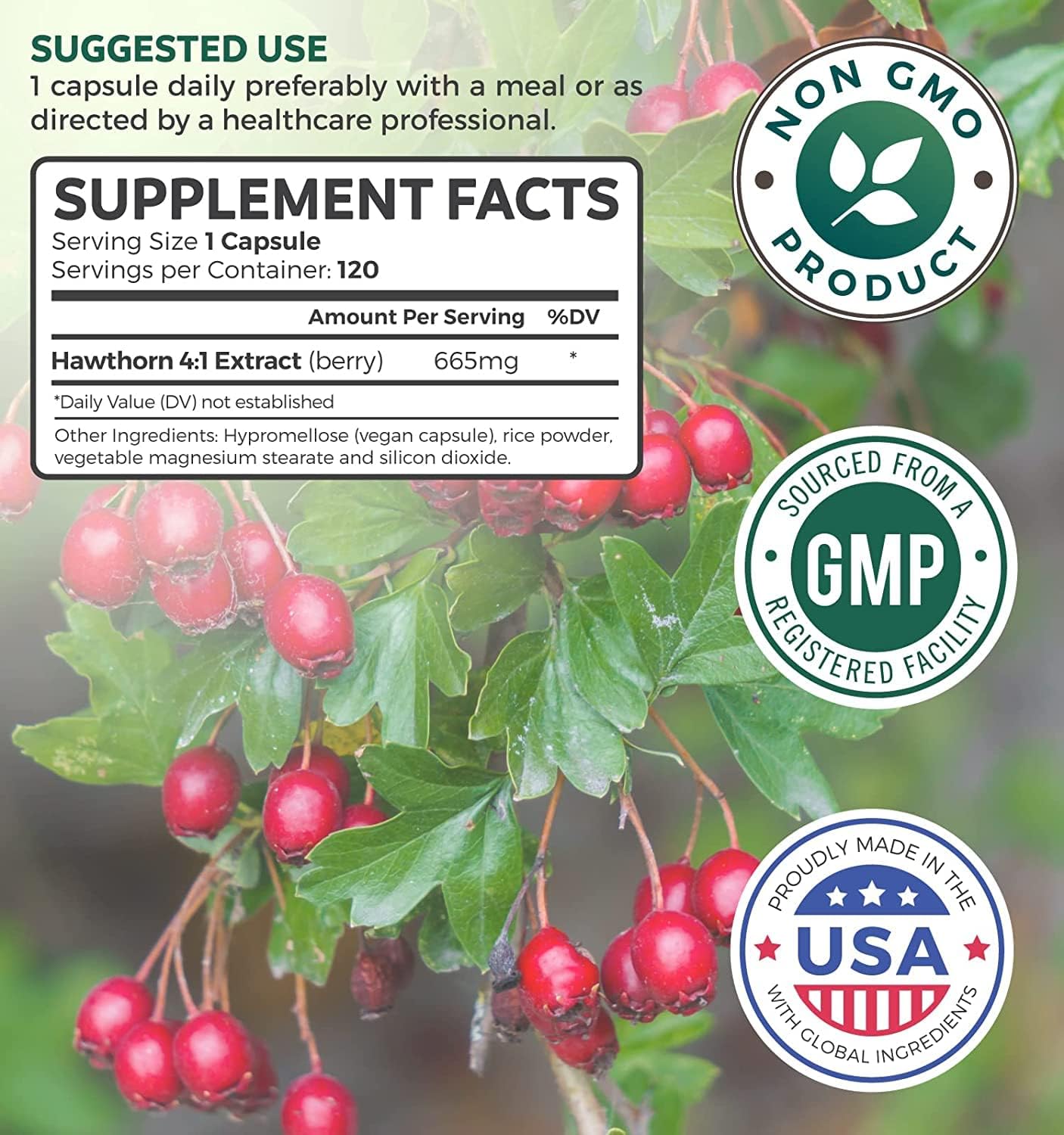 Purified Omega 7 & Hawthorn Berry Cardio Care Bundle - Non-GMO Softgels & Vegan Capsules