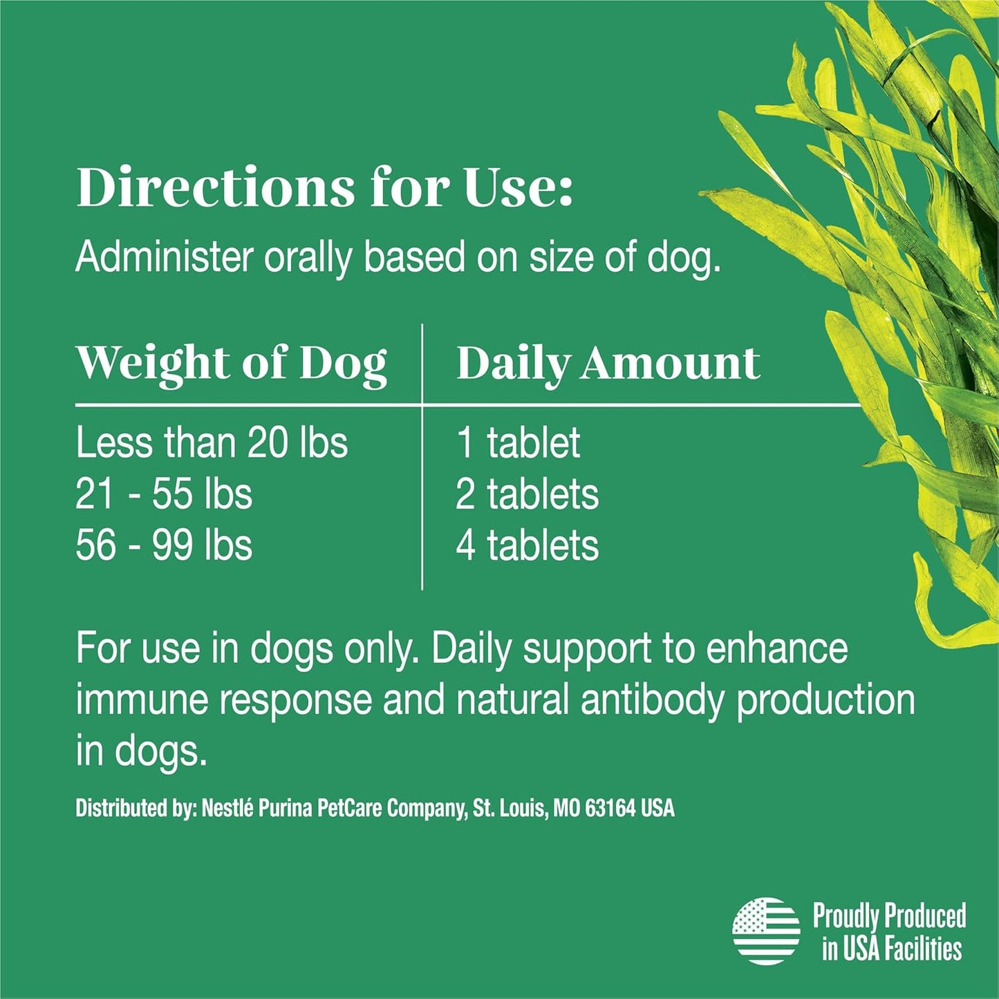 Purina EverRoot Immunity Dog Supplement Chewable Tablets with Spirulina & Antioxidants - 3.6 oz.
