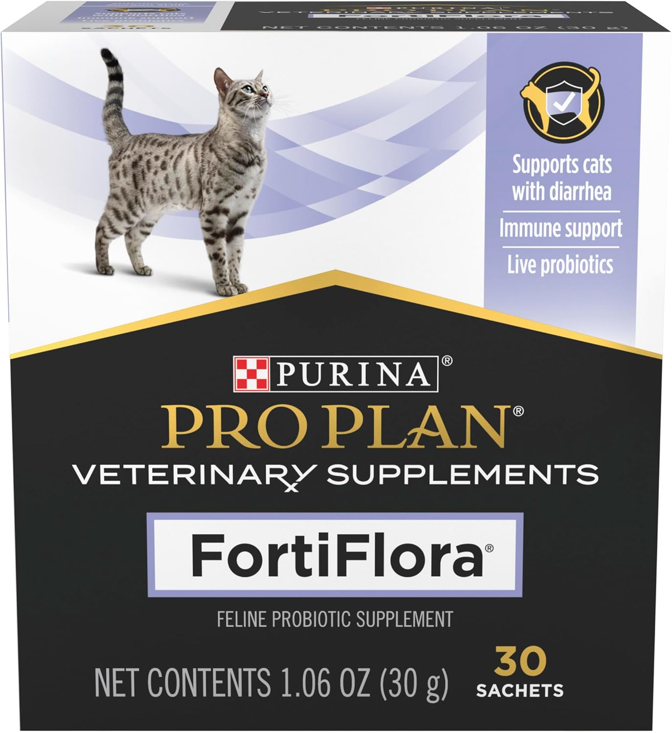 Purina Pro Plan Veterinary Diets FortiFlora Cat Probiotic Supplement - 30 Count Box for Diarrhea in Cats