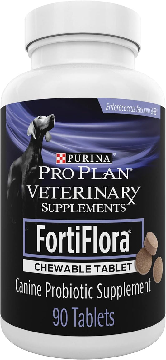 Purina Pro Plan Veterinary Diets FortiFlora Chewable Dog Probiotic Supplement - 90 Tablets