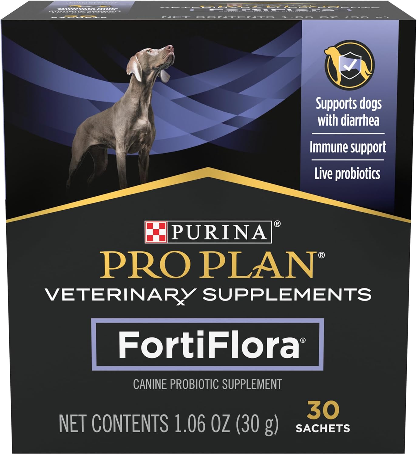 Purina Pro Plan Veterinary Diets FortiFlora Dog Probiotic Supplement - 30 Count Box, Canine Nutritional Supplement