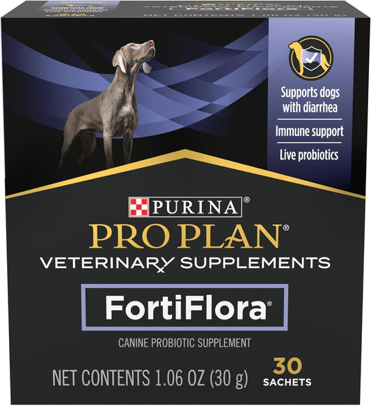 Purina Pro Plan Veterinary Diets FortiFlora Dog Probiotic Supplement - 30 Count Box, Canine Nutritional Supplement