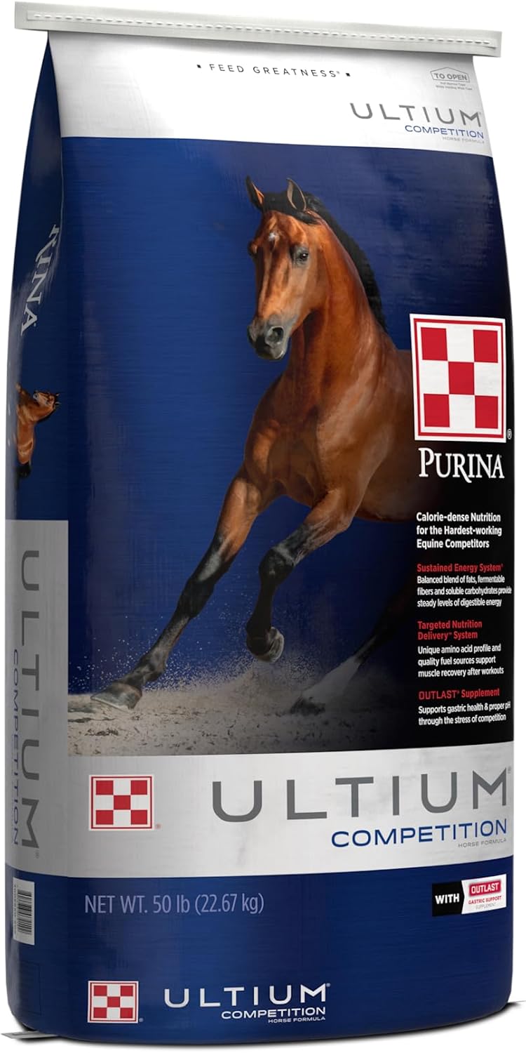 Purina Ultium Competition Horse Formula 50 lb Bag - High-Quality Horse Feed
