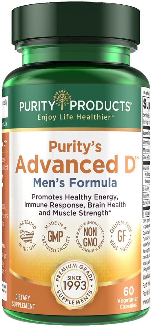 Purity Products Dr. Cannell's Advanced Men's Vitamin D Formula with Vitamin K2 - 60 Vegetarian Capsules