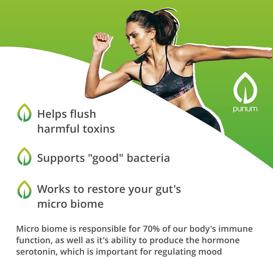 Purium Biome Medic Capsules: Gut Health Support, GMO Toxin Removal, Microbiome Repair - Vegan & Gluten Free (60 Servings)