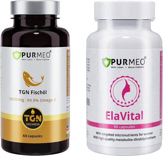 purmeo Non-Chemical TGN Fish Oil for Women - High Purity & Absorption, Breast Health Supplement