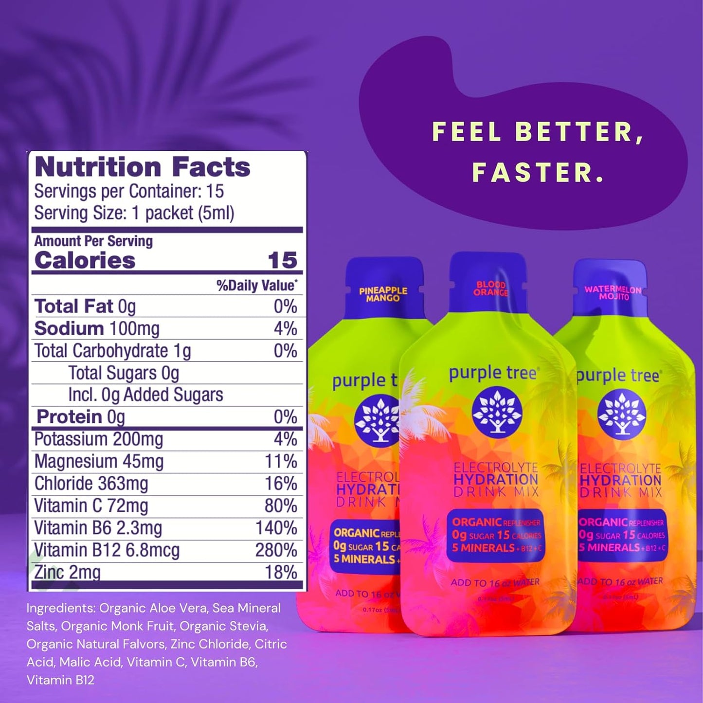 purple tree Premium 3-in-1 Combo Pack: Post-Party Recovery Essentials for Better Mornings & Happy Liver | 10 Kits for Weddings, Travel, Bachelorette Parties