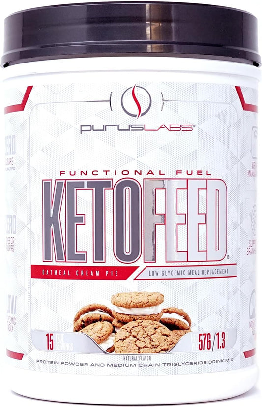 Purus Labs KETOFEED Oatmeal Cream Pie Protein Powder - 15 Servings