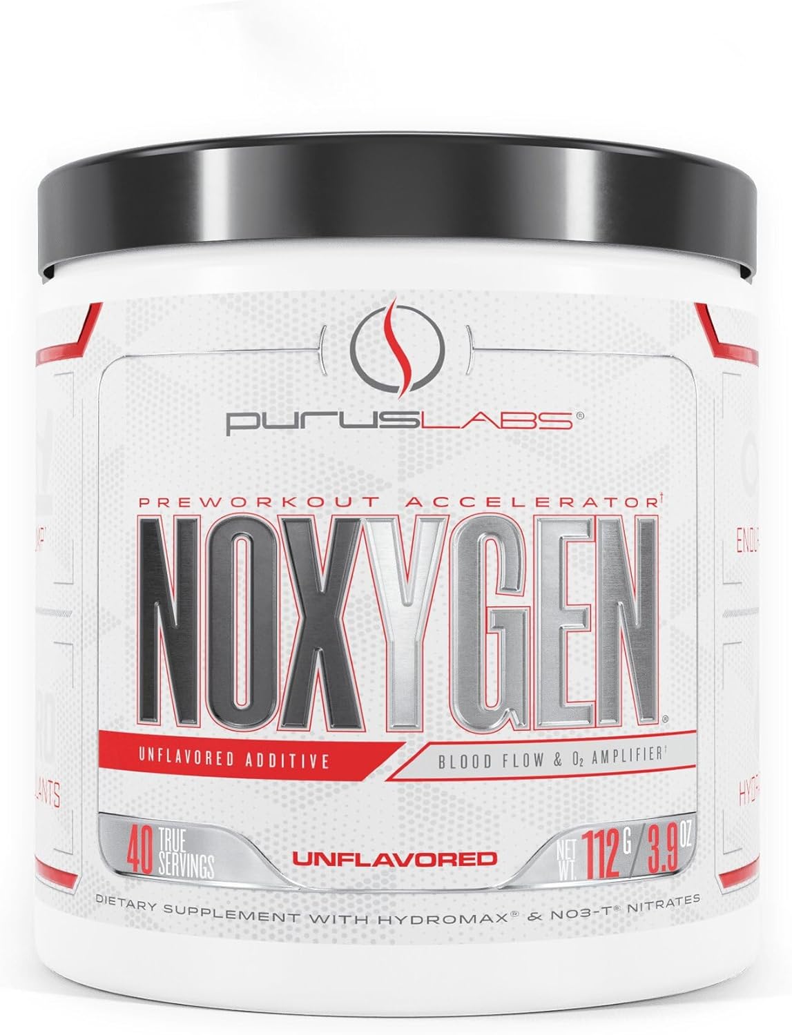 Purus Labs NOXYGEN Powder - 40 Servings, Unflavored - Nitric Oxide Booster Supplement