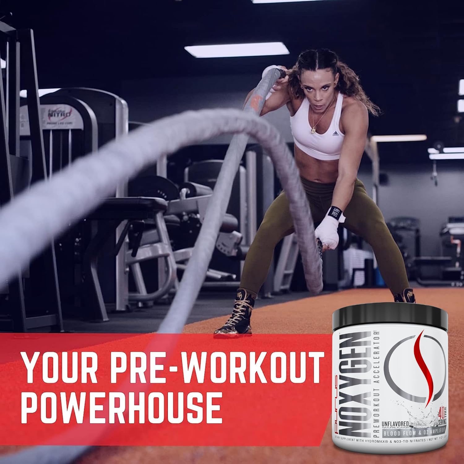 Purus Labs NOXYGEN Powder - 40 Servings, Unflavored - Nitric Oxide Booster Supplement