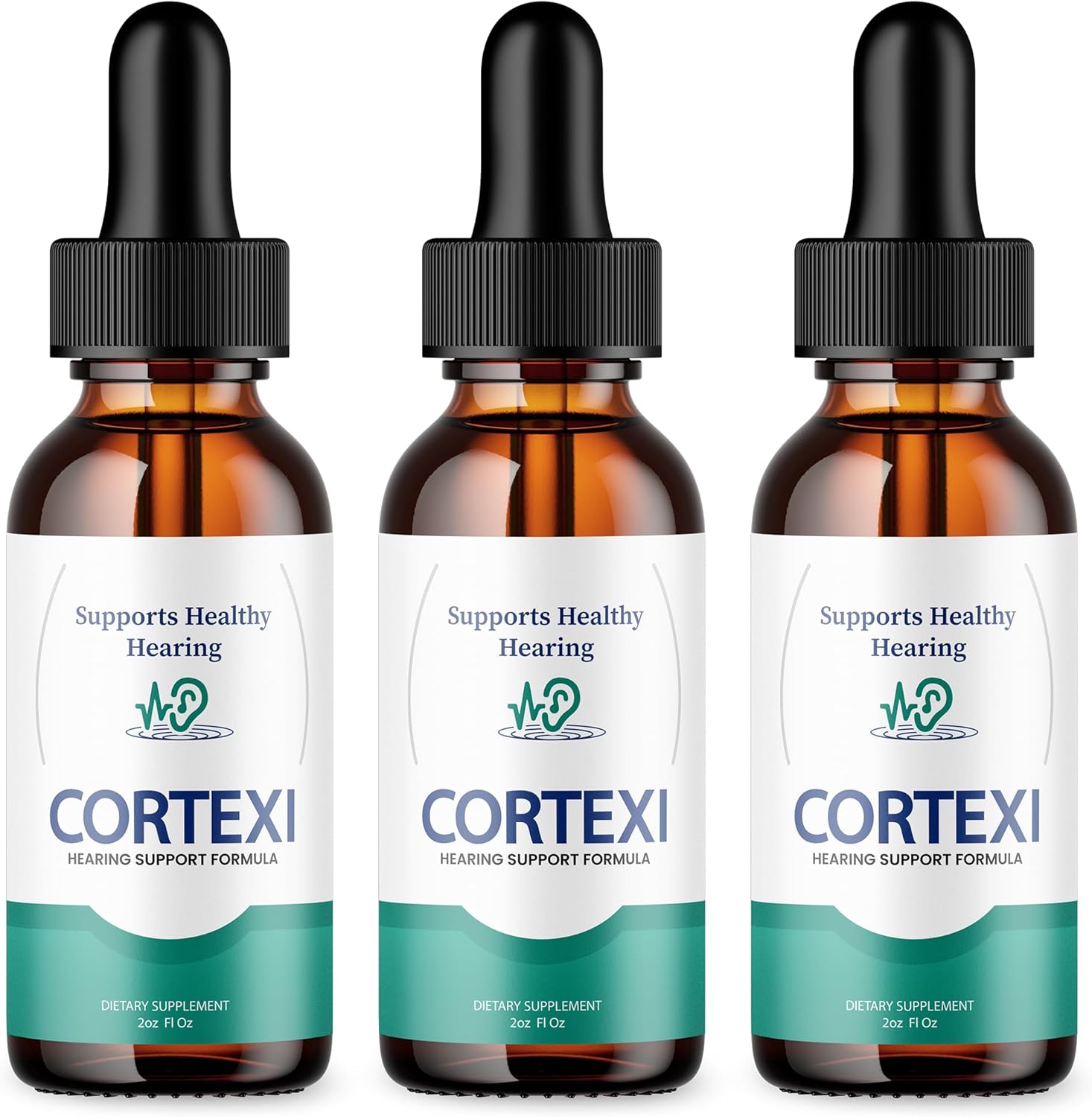 Purvia Cortexi Tinnitus Treatment Hearing Support Drops with Chromium, Grape Seed, Astragalus, Maca Root - Ringing Ears Relief Supplement (6oz)