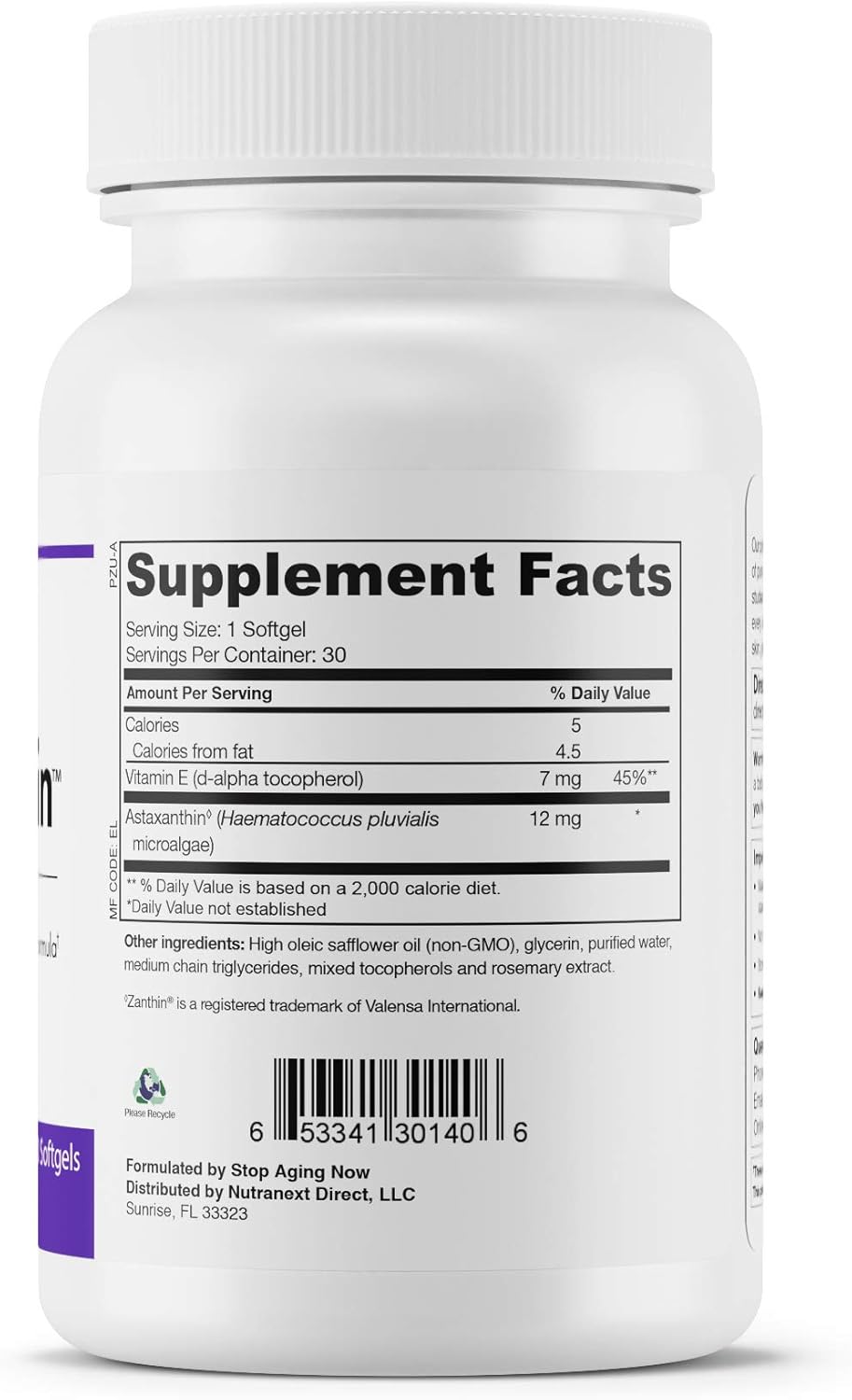 PurZanthin ULTRA Astaxanthin 12mg with Vitamin E - Multi-Benefit Supplement for Exercise, Immunity, Brain, Heart, Eyes, Joints - 90 Softgels (3 Pack)