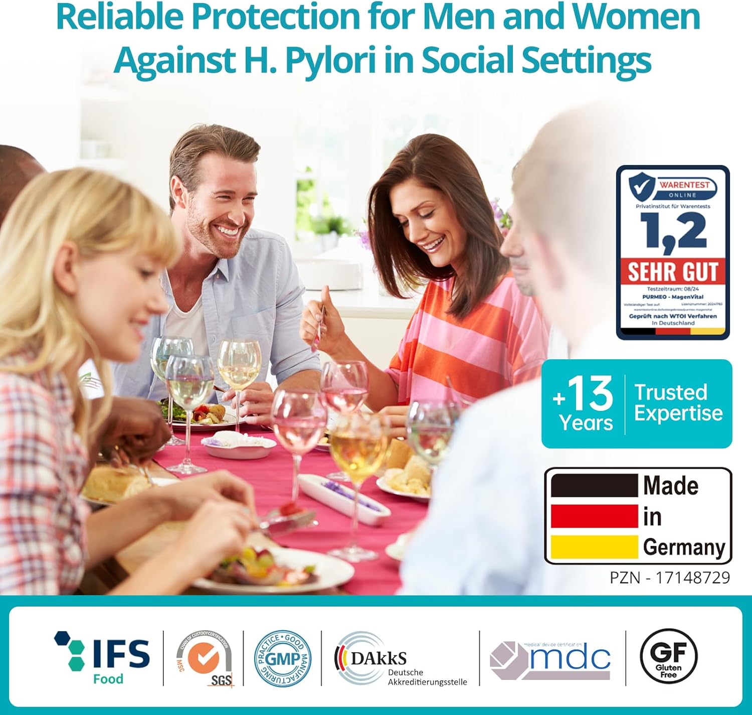 Pylopass Probiotic for H. Pylori Treatment and Acidophilus Probiotics for Digestive and Immune Health - purmeo