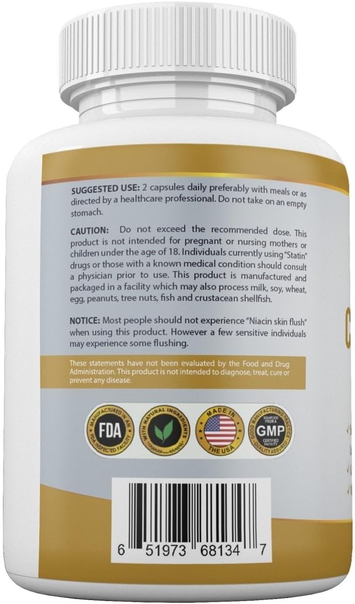 Qivaro Cholesterol & Lipid Management Supplement - Supports Pro Health with Guggul & Garlic Extract - Vegan, Non-GMO - 60 Capsules