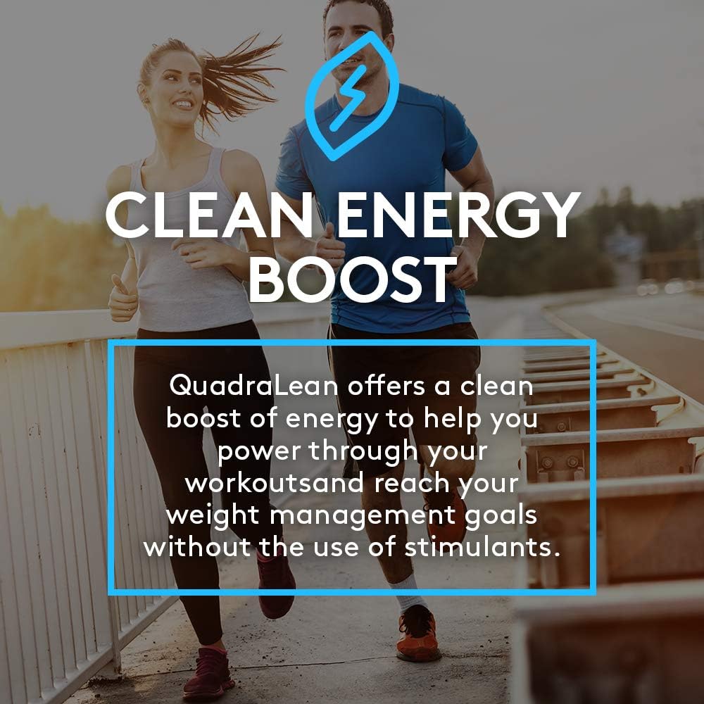 QuadraLean by RSP Nutrition - Stimulant-Free Weight Management Supplement with Metabolism Boosters, Energy Enhancers, and Appetite Support - Non-Stim Formula with CLA, L-Carnitine, and Green Tea Extract - 50 Servings