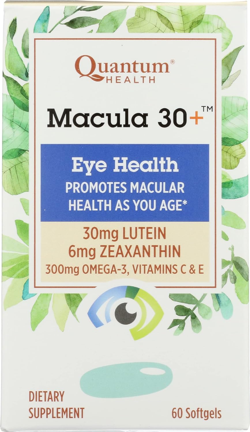 Quantum Health Macula 30+ Softgels for Eye Health and Macular Support, 60 Count