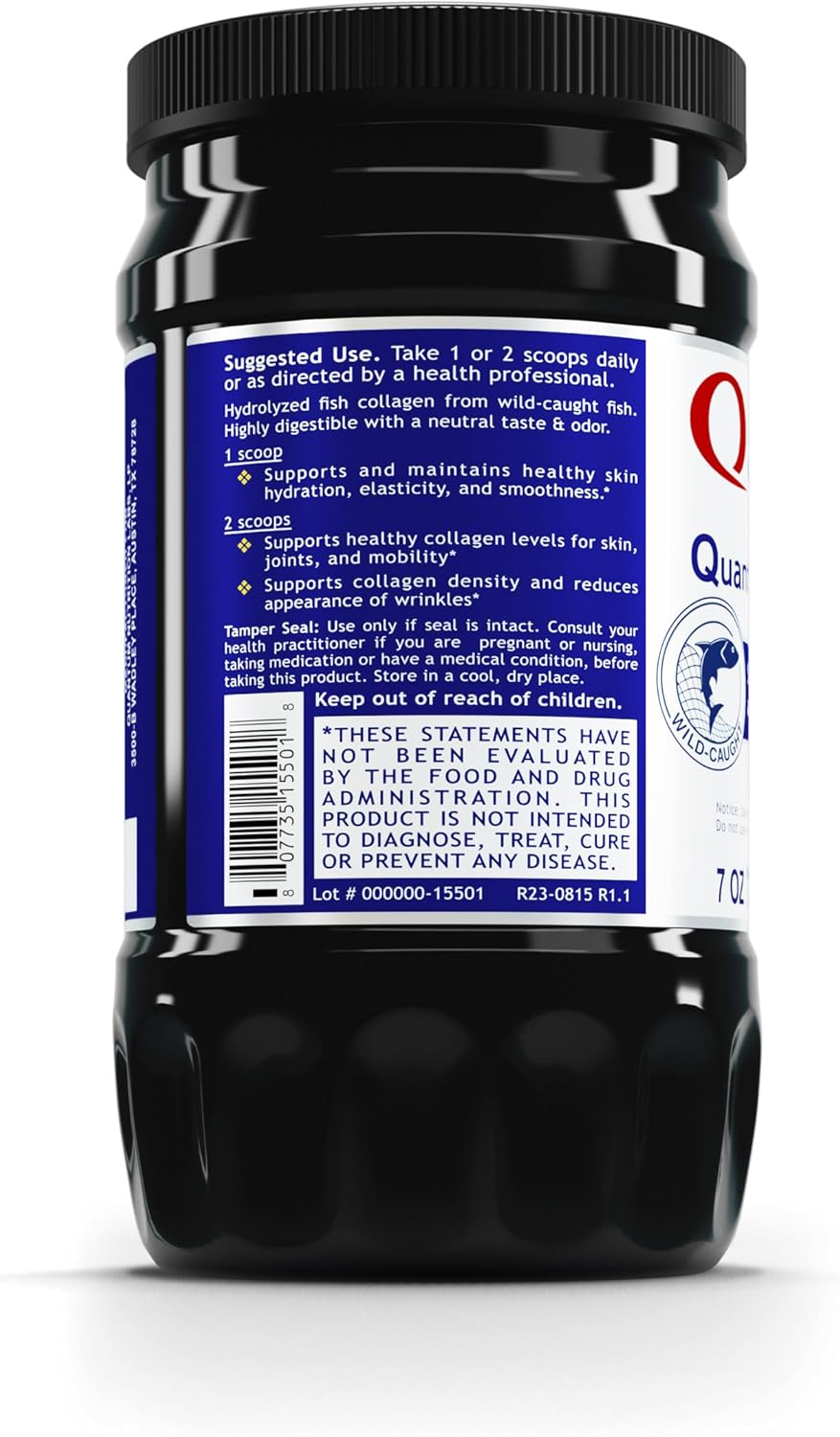 Quantum Nutrition QNL Collagen Supplement - Hydrolyzed Marine Collagen for Joint Support - Gut Health Formula for Women & Men - 7 oz