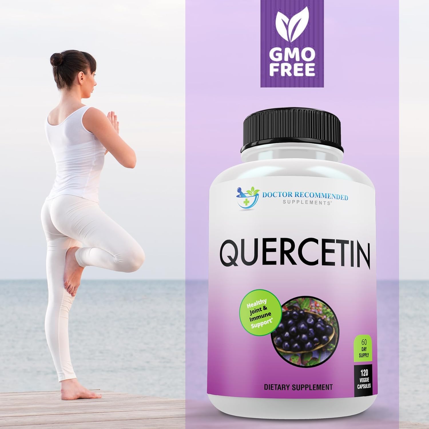 Quercetin 1000mg Doctor Recommended Supplements - Vegan & Non-GMO (360 Veggie Capsules)