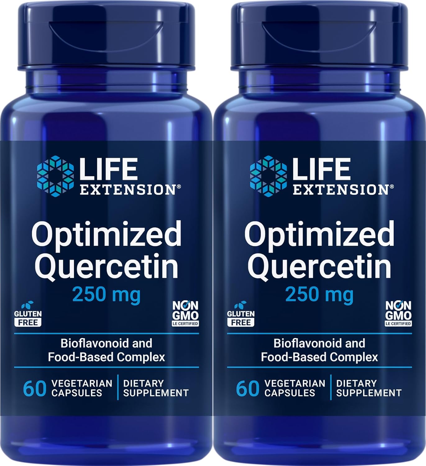 Quercetin Supplement for Longevity Support, 120 Vegetarian Capsules (2-Pack)