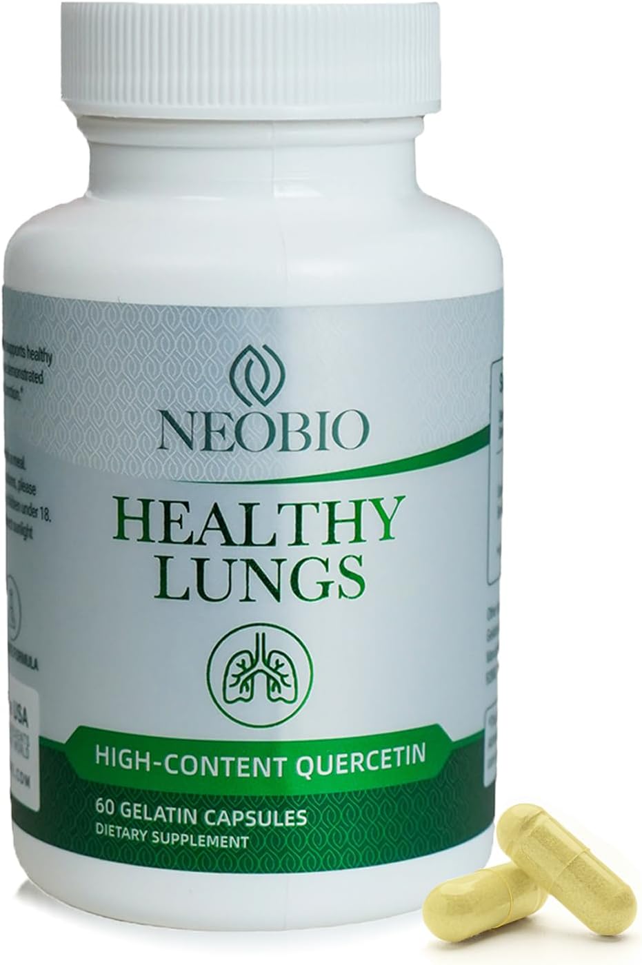 Quercetin with Bromelain 500mg Veggie Capsules - Immune & Body Health Support - 60 Capsules
