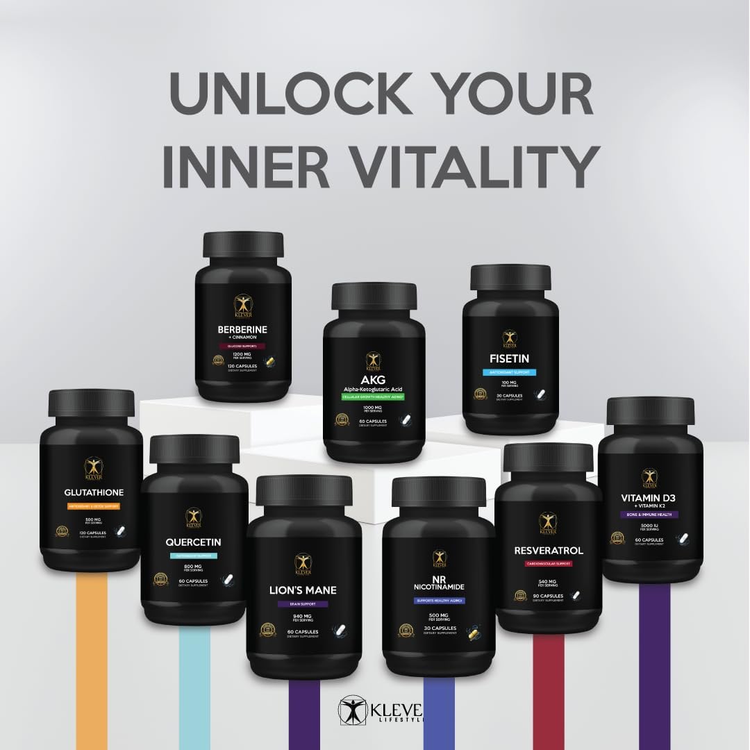 Quercetin with Bromelain Supplement for Brain Health and Antioxidant Support - 60 Capsules, 800mg