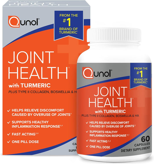 Qunol 5-in-1 Joint Support Supplement - Fast-Acting One Pill Dose for Healthy Inflammation Response & Joint Discomfort - 60 Count