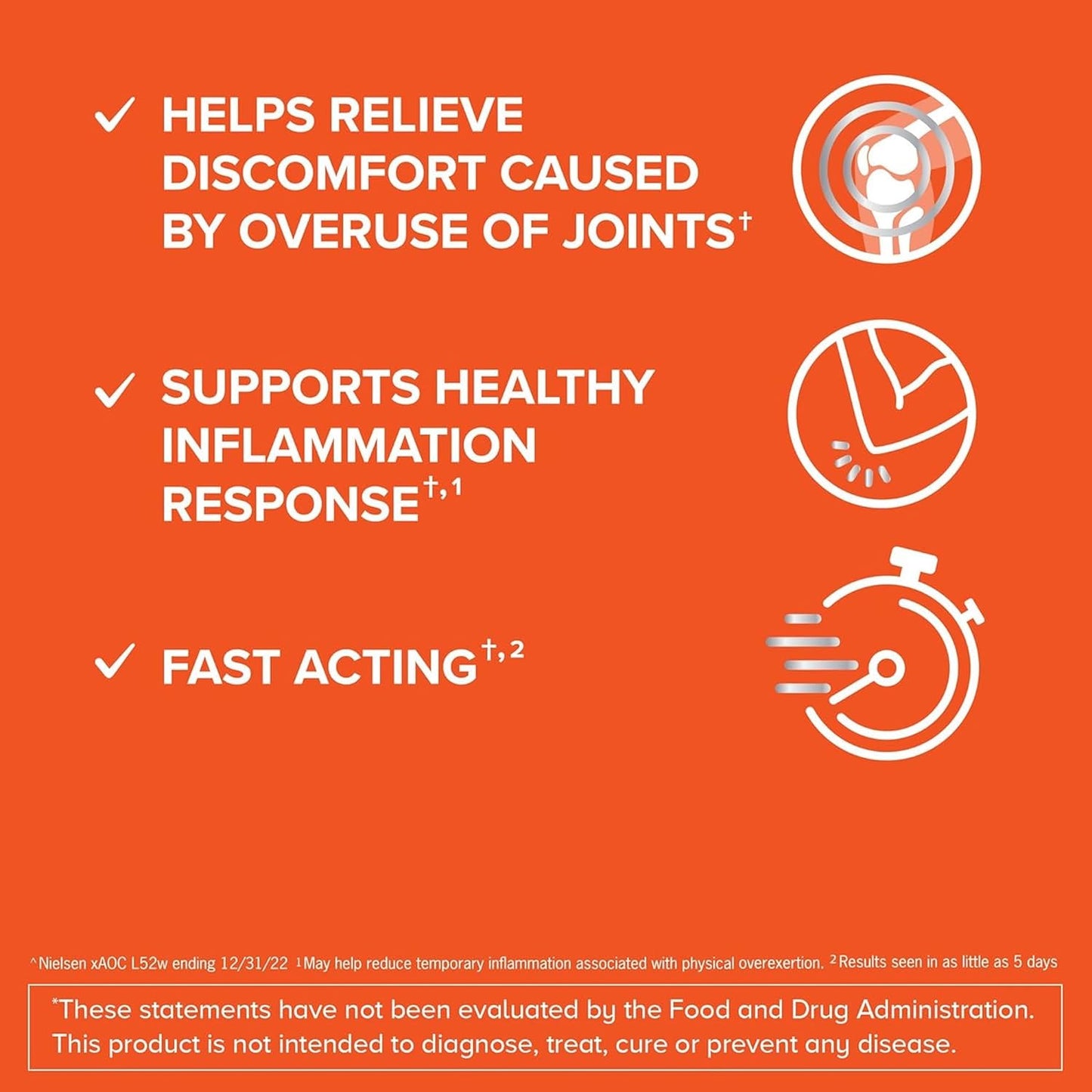 Qunol 5-in-1 Joint Support Supplement - Fast-Acting One Pill Dose for Healthy Inflammation Response & Joint Discomfort - 60 Count