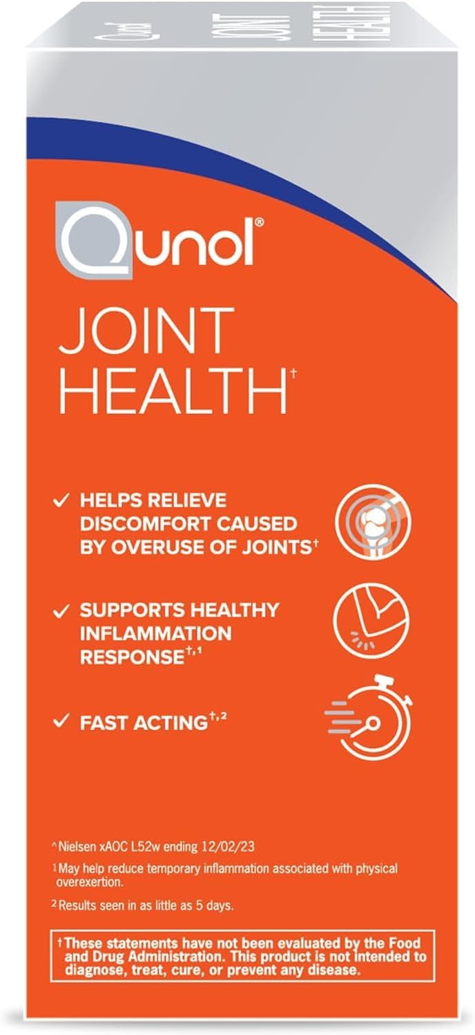 Qunol 5-in-1 Joint Support Supplement - Fast-Acting One Pill Dose for Healthy Inflammation Response & Joint Discomfort - 60 Count